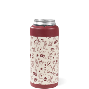 Hydro Jug Red Western Charm Can Coolers Slim